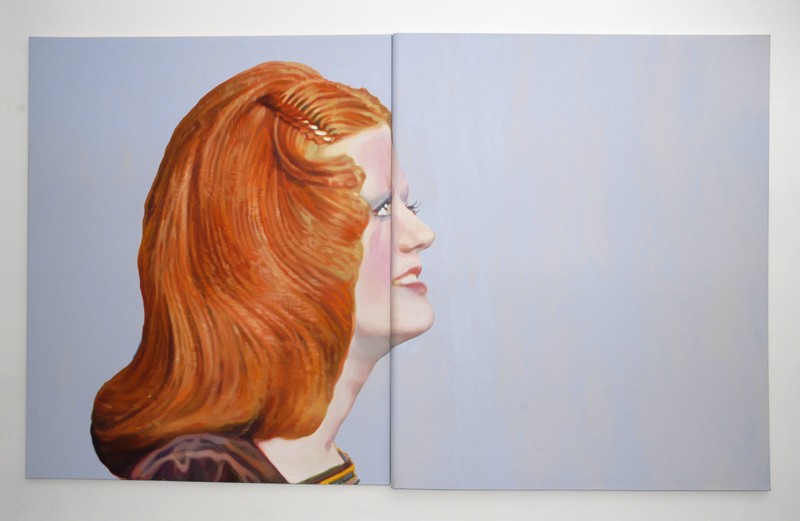 Nina Childress, Red Hair, 2004, huile sur toile. Collection Frac Occitanie Montpellier