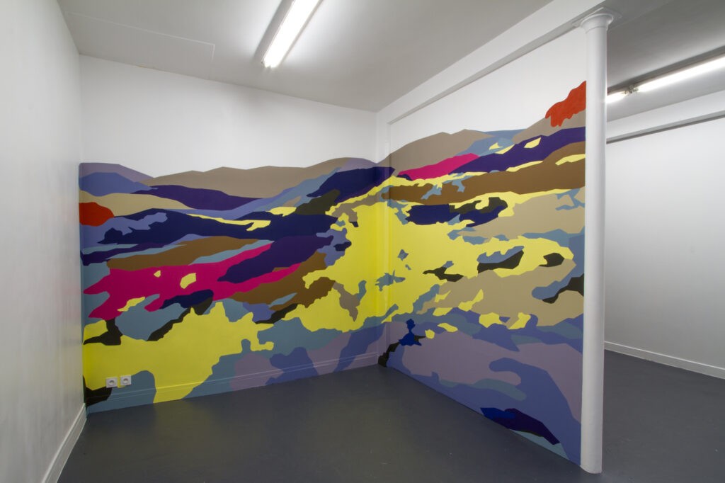 Pablo Garcia, Paysage d’événements, 2015, peinture murale - Collection Frac Occitanie Montpellier. Photo P. Garcia
