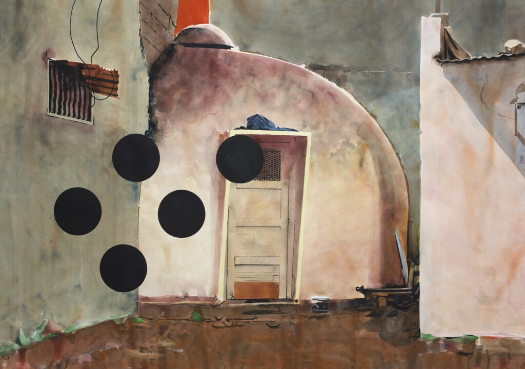Yvan Salomone, 0805-0812_Dominhalter, 2012, peinture, 105 x 145 cm. Collection Frac Occitanie Montpellier. © Adagp, Paris 2024