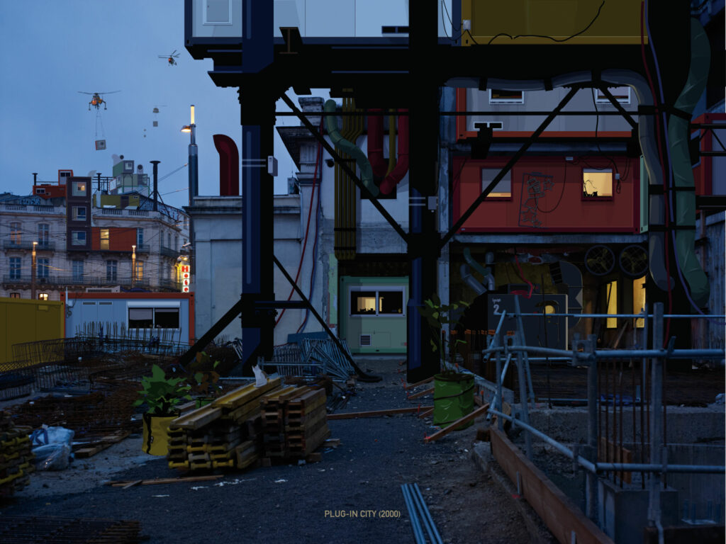 Alain Bublex, Plug-in-City (2000)- Montpellier Saint-Roch (2), de la série Plug-in-City (2000), 2013, photographie, 180 x 240 cm - Collection Frac Occitanie Montpellier. © Adagp, Paris 2025