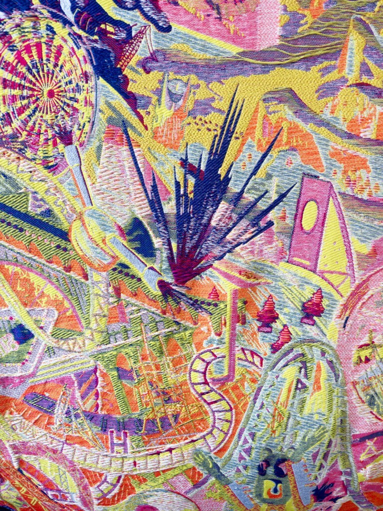 Mona Cara, L’Homme Montagne, 2024, oeuvre textile (détail), 530 x 400 cm. Photo Mona Cara. © Adagp, Paris 2026